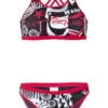 Aquafeel Damen Bikini Crossback Schwarz-rot -Schwimmbekleidungs Geschäft Aquafeel Damen Bikini Crossback schwarz rot 885 01