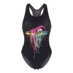 Aquafeel Mädchen Badeanzug Watercolors Frontprint