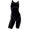 Chilliez Wettkampf Schwimmanzug Kneeskin Schwarz-weiß -Schwimmbekleidungs Geschäft Chilliez Wettkampf Schwimmanzug Kneeskin Sharkskin black re 549 01