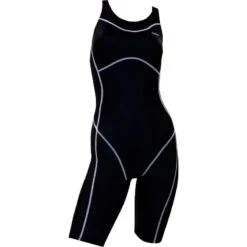 Chilliez Wettkampf Schwimmanzug Kneeskin Schwarz-weiß