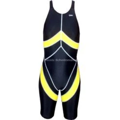 Chilliez Wettkampf Schwimmanzug Kneeskin Sharkskin Schwarz-gelb
