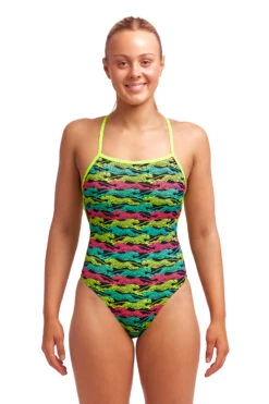 Funkita Damen Badeanzug Speed Cheat Strapped In -Schwimmbekleidungs Geschäft Funkita Damen Badeanzug Swim Spin Strapped In 806 03