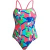 Funkita Damen Badeanzug Texta Towers Single Strap -Schwimmbekleidungs Geschäft Funkita Damen Badeanzug Texta Towers Single Strap 27 01