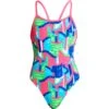 Funkita Mädchen Badeanzug Texta Towers Single Strap -Schwimmbekleidungs Geschäft Funkita Maedchen Badeanzug Texta Towers Single Strap 97 01
