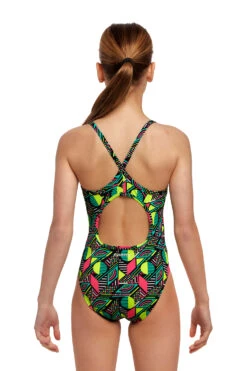 Funkita Mädchen Badeanzug Dot Matrix Diamond Back -Schwimmbekleidungs Geschäft Funkita Mdchen Badeanzug Dot Matrix Diamond Back 841 03