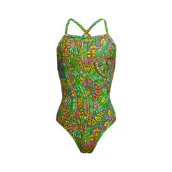 Funkita Mädchen Badeanzug Minty Mixer Strapped In