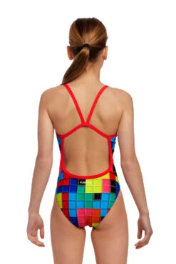 Funkita Mädchen Badeanzug Blocked Single Strap -Schwimmbekleidungs Geschäft Funkita Mdchen Badeanzug Spin The Bottle Single Strap 845 03