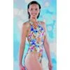 Maru Damen Badeanzug Splash Sparkle Tek Back Glänzend -Schwimmbekleidungs Geschäft Maru Badeanzug Splash Sparkle Tek Back glaenzend 227 01