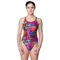 Maru Damen Badeanzug GRAFFITI SKY Boogie Back Glänzend