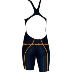 Schwimmbekleidungs Geschäft -Schwimmbekleidungs Geschäft Yingfa Kneeskin Women schwarzorange Wettkampf Schwimmanzug 306 02