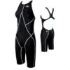 Yingfa Kneeskin Women Schwarz/weiß Wettkampf Schwimmanzug -Schwimmbekleidungs Geschäft Yingfa Kneeskin Women schwarzweiss Wettkampf Schwimmanzug 304 01