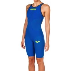 Arena Carbon Air 2 Wettkampfanzug Electric Blue Offener Rücken -Schwimmbekleidungs Geschäft arena Carbon Air 2 Wettkampfanzug black black gold offener Ruecken 75 03