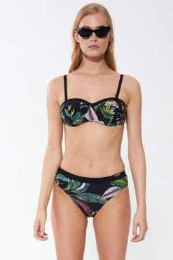 Exotic Leaves Bandeau-Bikini