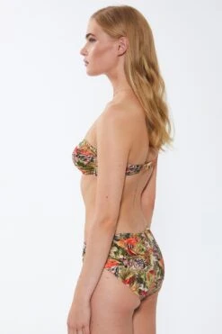 Zebra In Paradise Bandeau-Bikini -Schwimmbekleidungs Geschäft bandeau bikini jungle zebra gruen peach fuerstenberg fashion 243 50203 4