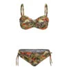 Zebra In Paradise Bandeau-Bikini -Schwimmbekleidungs Geschäft bandeau bikini jungle zebra gruen peach fuerstenberg fashion 243 50203 5