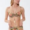 Zebra In Paradise Schalen-Bikini -Schwimmbekleidungs Geschäft bikini jungle zebra gruen peach fuerstenberg fashion 243 50469