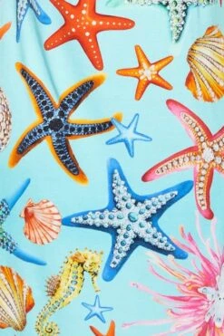 Seashell Bay Schalen-Bikini -Schwimmbekleidungs Geschäft seashell bay fuerstenberg fashion muscheln strand kleid bunt zoom blau